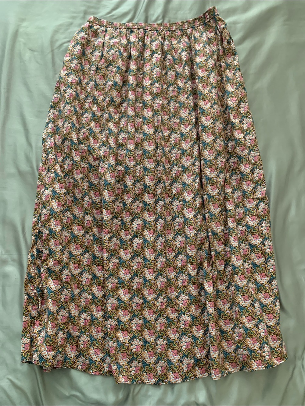 J. Crew Pink and Teal Floral Maxi Skirt - Picture 5 of 6